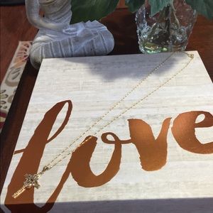 14K gold cross necklace